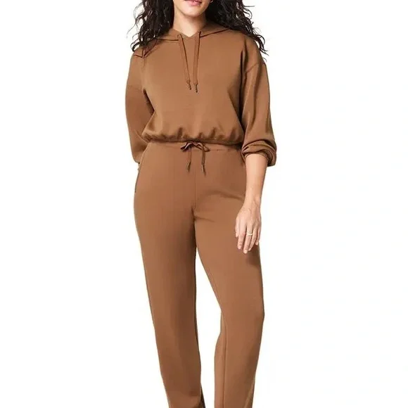 SPANX Airessentials Cinched Hoodie - Cocoa sz S - Picture 2 of 7